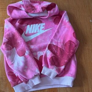 Nike Kids Pink and Red Hoodie